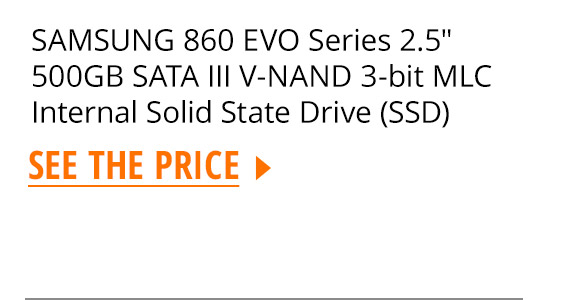 SAMSUNG 860 EVO Series 2.5" 500GB SATA III V-NAND 3-bit MLC Internal Solid State Drive (SSD)