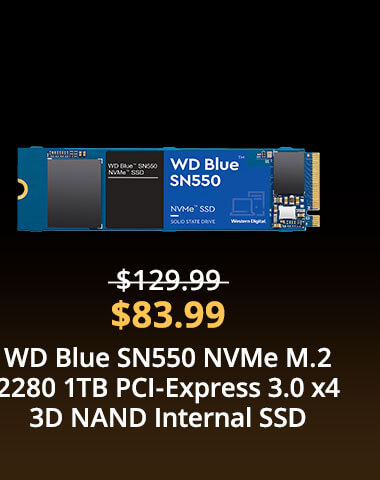 WD Blue SN550 NVMe M.2 2280 1TB PCI-Express 3.0 x43D NAND Internal SSD