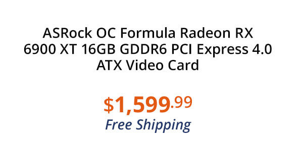 ASRock OC Formula Radeon RX 6900 XT 16GB GDDR6 PCI Express 4.0 ATX Video Card