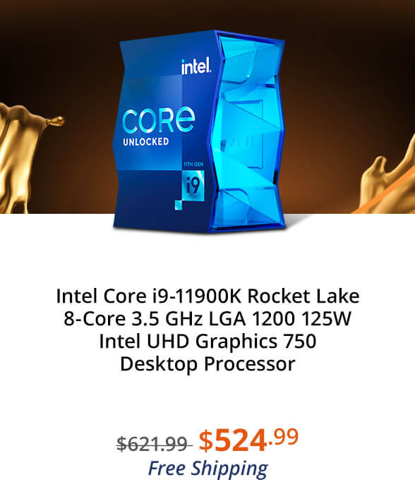 Intel Core i9-11900K Rocket Lake 8-Core 3.5 GHz LGA 1200 125W Intel UHD Graphics 750 Desktop Processor -