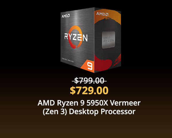 AMD Ryzen 9 5950X Vermeer (Zen 3) Desktop Processor