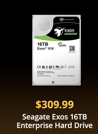 $309.99 Seagate Exos 16TB Enterprise Hard Drive 