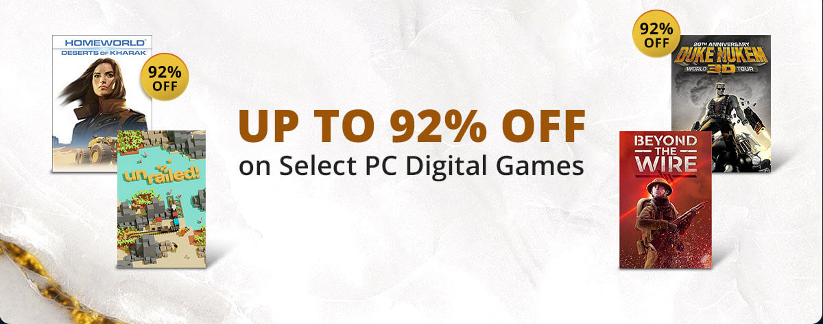 Up to 92% Off on Select PC Digital Games