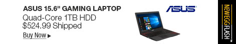 Newegg Flash - Asus 15.6" Gaming Laptop Quad-Core 1TB HDD