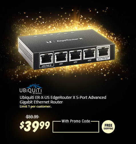 Ubiquiti ER-X-US EdgeRouter X 5-Port Advanced Gigabit Ethernet Router
