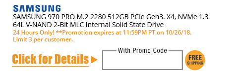 SAMSUNG 970 PRO M.2 2280 512GB PCIe Gen3. X4, NVMe 1.3 64L V-NAND 2-Bit MLC Internal Solid State Drive