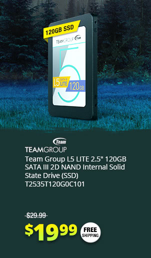 Team Group L5 LITE 2.5" 120GB SATA III 2D NAND Internal Solid State Drive (SSD) T2535T120G0C101