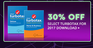 30% OFF SELECT TURBOTAX 2017 DOWNLOAD Software*