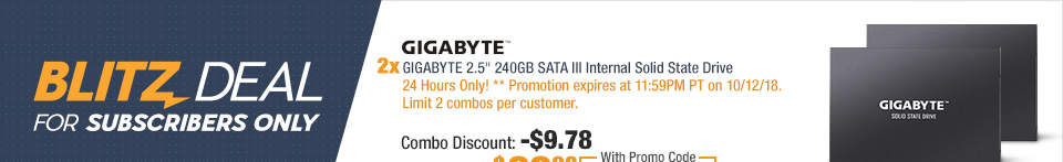 combo: 2x - GIGABYTE 2.5" 240GB SATA III Internal Solid State Drive