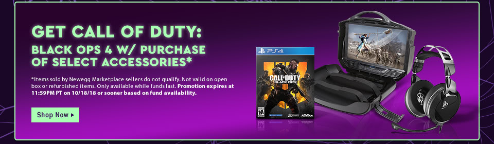 FREE CALL OF DUTY: BLACK OPS 4 w/ Purchase of SELECT ACCESSORIES*