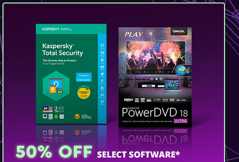 50% OFF SELECT SOFTWARE*