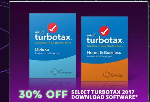 30% OFF SELECT TURBOTAX 2017 DOWNLOAD Software*