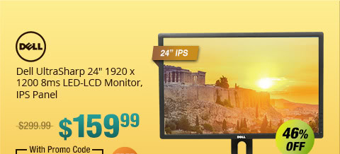 Dell UltraSharp 24" 1920 x 1200 8ms LED-LCD Monitor, IPS Panel