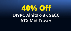 40% Off DIYPC Alnitak-BK SECC ATX Mid Tower