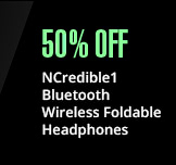 NCredible1 Bluetooth Wireless Foldable Headphones