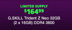 Limited Supply - G.SKILL Trident Z Neo 32GB (2 x 16GB) DDR4 3600