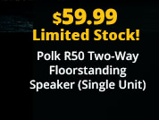 $59.99 Polk R50 Two-Way Floorstanding Speaker (Single Unit)