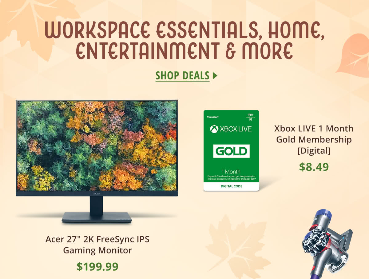 Workspace Essentials, Home, Entertainment & More