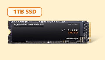 WD BLACK NVMe 1TB M.2 2280 SSD