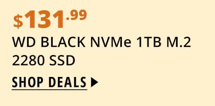 WD BLACK NVMe 1TB M.2 2280 SSD