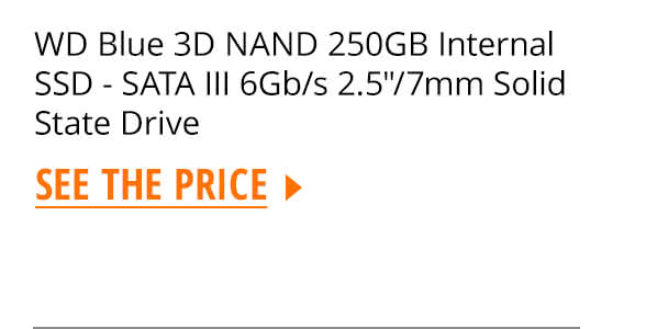 WD Blue 3D NAND 250GB Internal SSD - SATA III 6Gb/s 2.5"/7mm Solid State Drive