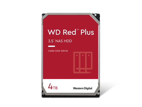WD Red Plus 4TB 5400 RPM Class SATA 6Gb/s CMR, 64MB Cache 3.5" NAS Hard Disk Drive