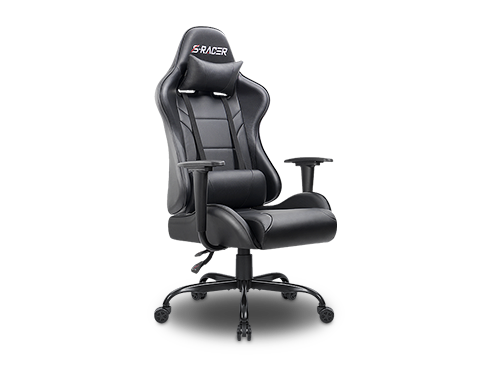 Homall Executive Ergonomic Hydraulic Swivel Gaming Chair Carbon PU Leather w/ Headrest and Lumbar Support