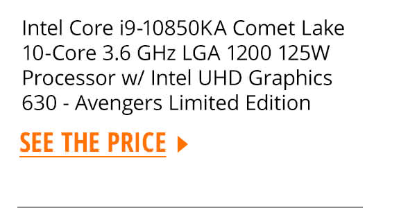 Intel Core i9-10850KA Comet Lake 10-Core 3.6 GHz LGA 1200 125W Processor w/ Intel UHD Graphics 630 - Avengers Limited Edition