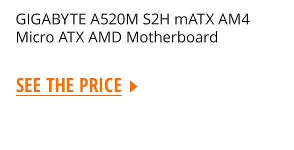 GIGABYTE A520M S2H mATX AM4 Micro ATX AMD Motherboard