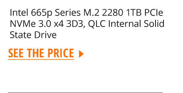 Intel 665p Series M.2 2280 1TB PCIe NVMe 3.0 x4 3D3, QLC Internal Solid State Drive