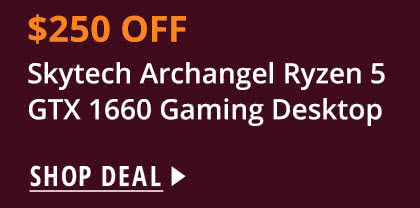 $250 Off Skytech Archangel Ryzen 5 GTX 1660 Gaming Desktop