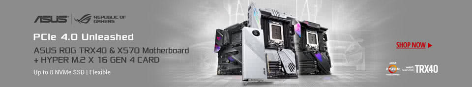 ​MB - ASUS TRX40 & X570 + Hyper M.2 Combo Banner