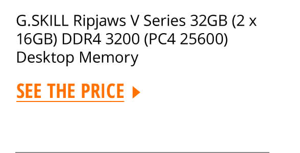 G.SKILL Ripjaws V Series 32GB (2 x 16GB) DDR4 3200 (PC4 25600) Desktop Memory