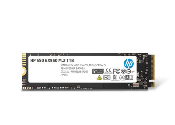 HP EX950 M.2 2280 1TB PCle Gen3 x4, NVMe1.3 3D NAND Internal Solid State Drive