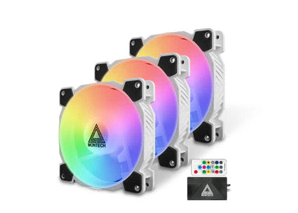 Montech Z3 PRO Addressable RGB 120mm Fan, 3 in 1 with Lighting Controller, PWM Control for Computer Case