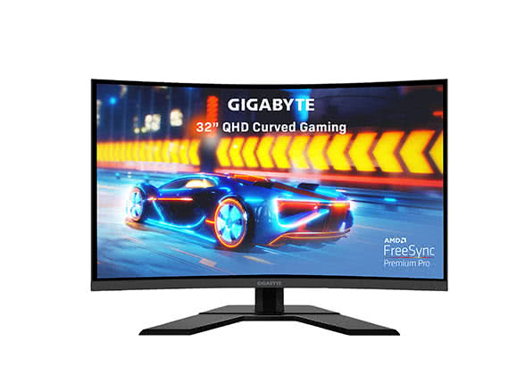 GIGABYTE G32QC 32" 2K 165Hz 1440P 1ms(MPRT) FreeSync Premium Pro Curved Gaming Monitor