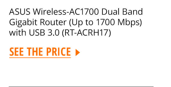 ASUS Wireless-AC1700 Dual Band Gigabit Router (Up to 1700 Mbps) with USB 3.0 (RT-ACRH17)