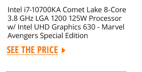 Intel i7-10700KA Comet Lake 8-Core 3.8 GHz LGA 1200 125W Processor w/ Intel UHD Graphics 630 - Marvel Avengers Special Edition