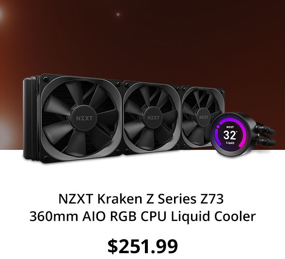 NZXT Kraken Z Series Z73 360mm AIO RGB CPU Liquid Cooler