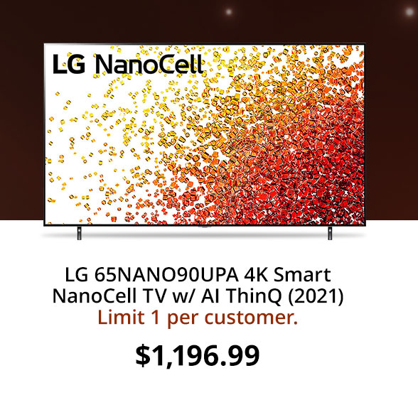 LG 65NANO90UPA 4K Smart NanoCell TV w/ AI ThinQ (2021)