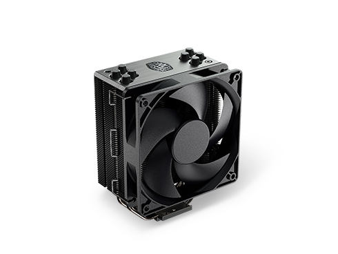 Cooler Master Hyper 212 Black Edition CPU Air Cooler, Silencio FP120 Fan, 4 CDC 2.0 Heatpipes, Anodized Gun-Metal Black, Brushed Nickel Fins for AMD Ryzen/Intel LGA1200/1151