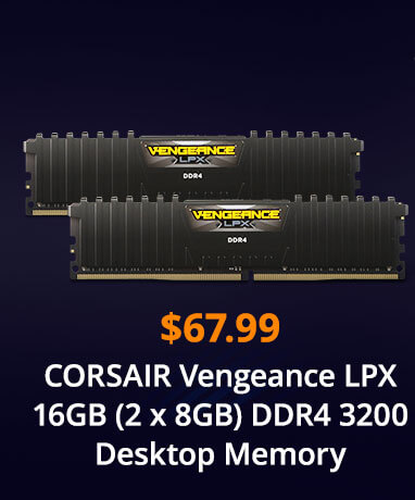 CORSAIR Vengeance LPX 16GB (2 x 8GB) DDR4 3200 Desktop Memory