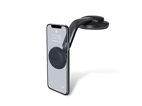 AUKEY HD-C49 Car Phone Mount, Dashboard Magnetic Cell Phone Holder, Compatible with iPhone XS / XS Max, Samsung Galaxy S10+, Google Pixel 3 XL, and More - Gray
