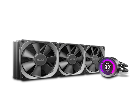 NZXT Kraken Z Series Z73 360mm - RL-KRZ73-01 - AIO RGB CPU Liquid Cooler - Customizable LCD Display - Improved Pump - Powered by CAM V4 - RGB Connector - Aer P 120mm Radiator Fans (3 Included)