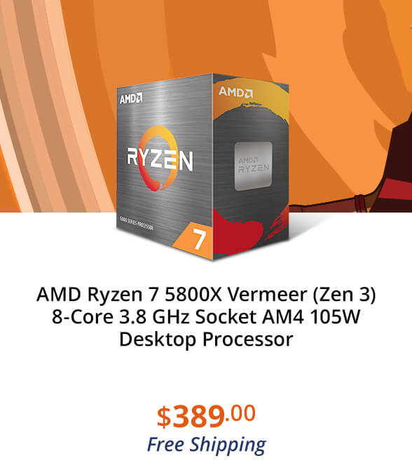 AMD Ryzen 7 5800X Vermeer (Zen 3) 8-Core 3.8 GHz Socket AM4 105W Desktop Processor