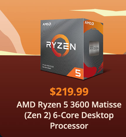 AMD Ryzen 5 3600 Matisse (Zen 2) 6-Core Desktop Processor