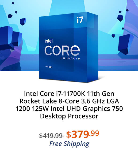 Intel Core i7-11700K 11th Gen Rocket Lake 8-Core 3.6 GHz LGA 1200 125W Intel UHD Graphics 750 Desktop Processor