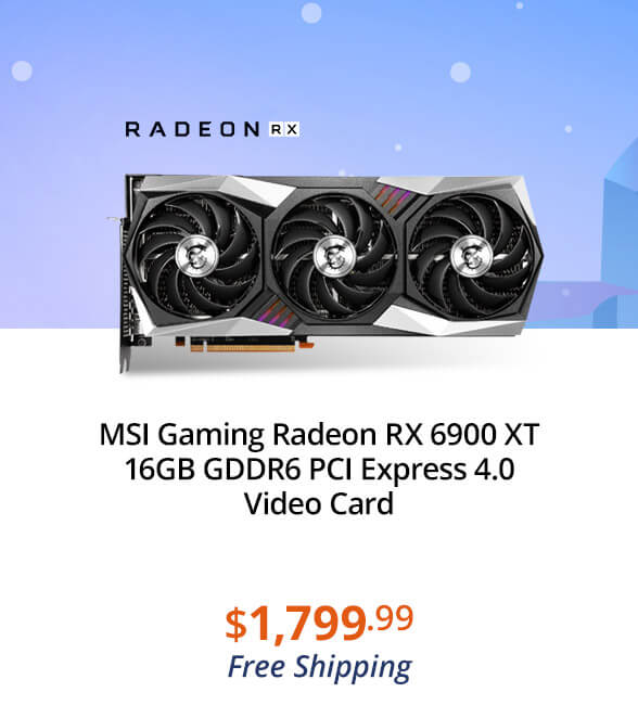 MSI Gaming Radeon RX 6900 XT 16GB GDDR6 PCI Express 4.0 Video Card