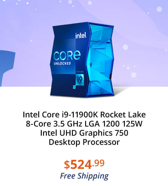 Intel Core i9-11900K Rocket Lake 8-Core 3.5 GHz LGA 1200 125W Intel UHD Graphics 750 Desktop Processor