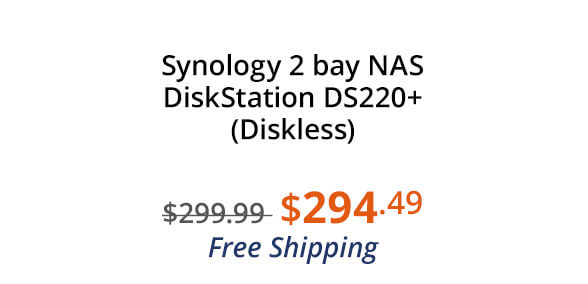 Synology 2 bay NAS DiskStation DS220+ (Diskless)